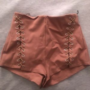 Lace up shorts